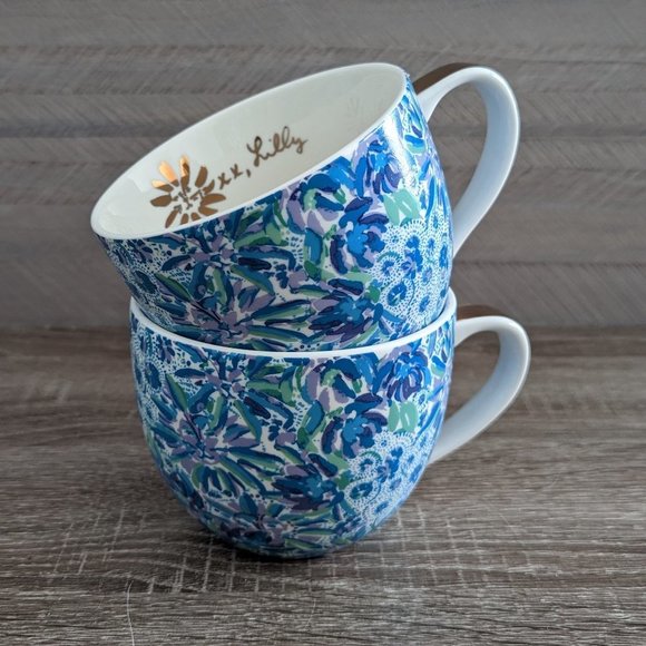 Lilly Pulitzer Other - LILLY Pulitzer "High Maintenance" Set of 2 Ceramic Mugs